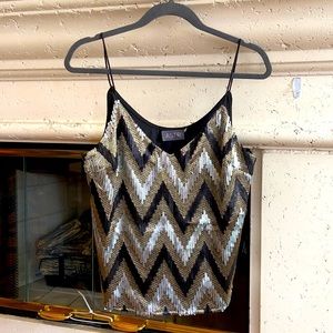 ✨ ASTR spaghetti strap black multicolored tank